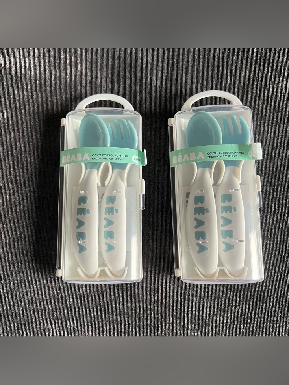 NWT Beaba 2nd Stage Baby Fork and Spoon Set- Bundle of 2